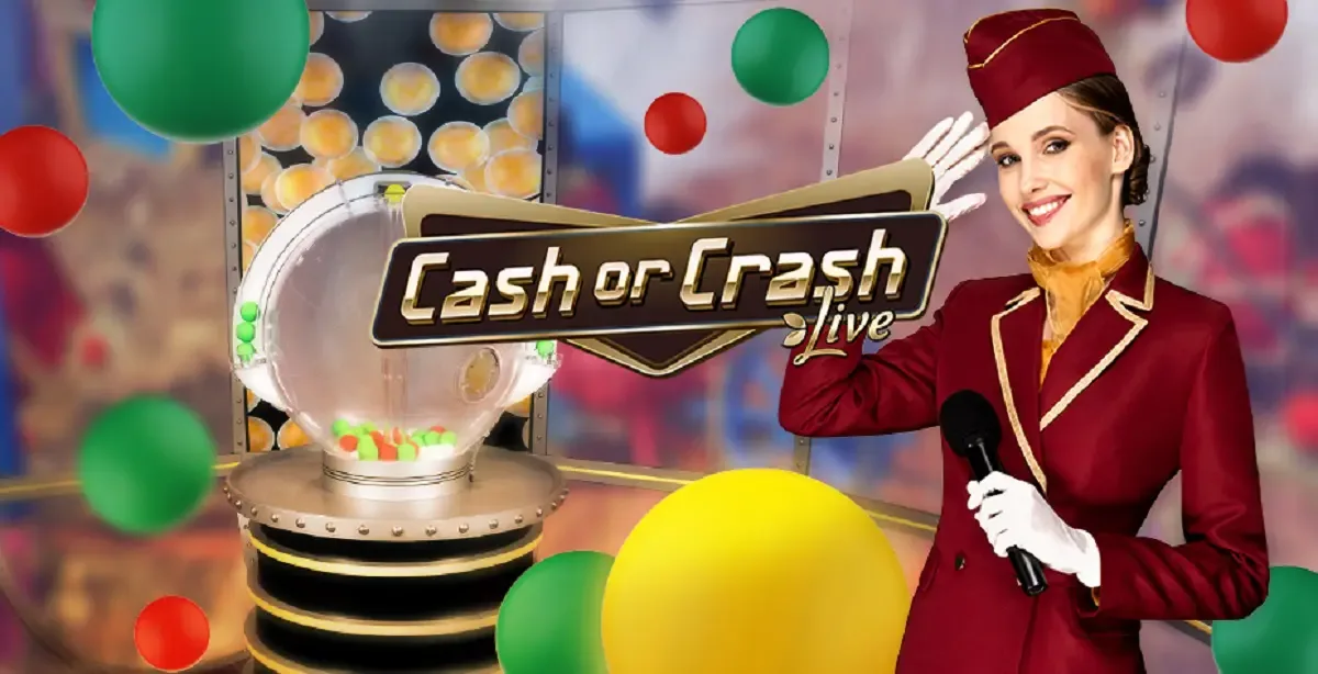 Evolution Gaming Cash or Crash live studio and 20-step ladder ball machine