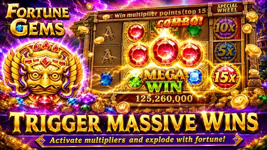 Fortune Gems special fourth reel awarding up to 15x multipliers on winning combinations