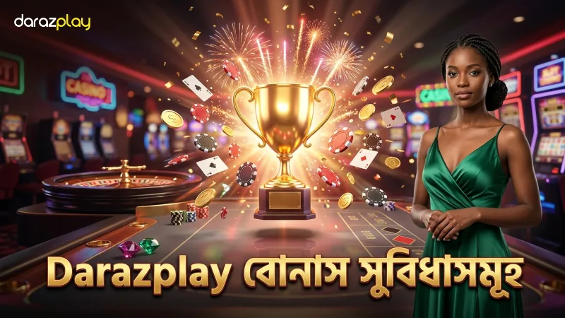 Darazplay রেজিস্টারের মাধ্যমে পাওয়া বোনাস সুবিধাগুলোর তথ্য