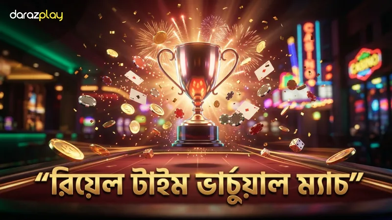 রিয়েল-টাইম ভার্চুয়াল লিগ ম্যাচ ও বাজির রাউন্ডের চিত্র